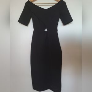 H&M - Black Cut Out Bodycon Dress - Size 6